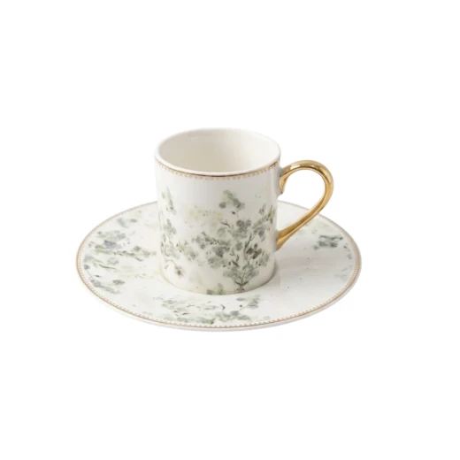 Royal Milano Cylinder Coffee Cups | Set 6 Pieces | Green lily Royal Milano Cylinder Coffee Cups | Set 6 Pieces | Green lily