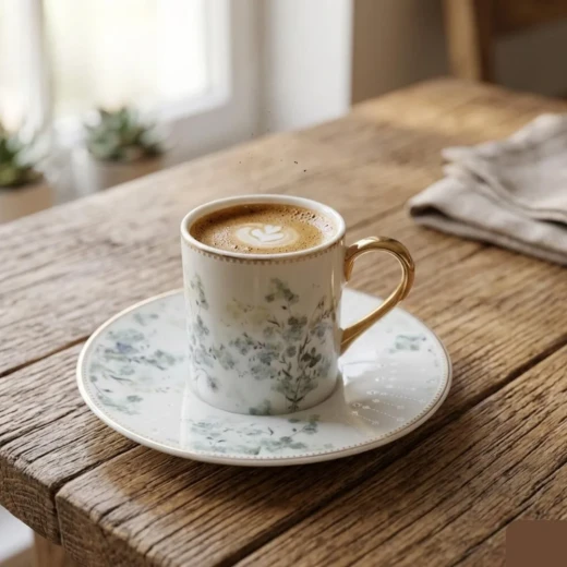Royal Milano Cylinder Coffee Cups | Set 6 Pieces | Green lily - Milano - Image 2