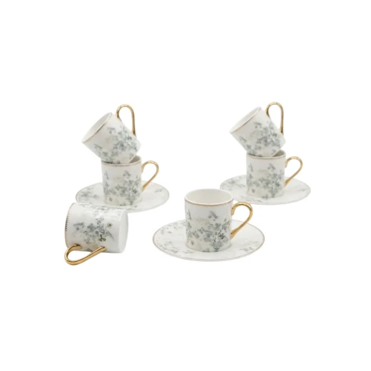 Royal Milano Cylinder Coffee Cups | Set 6 Pieces | Green lily - Milano - Image 3