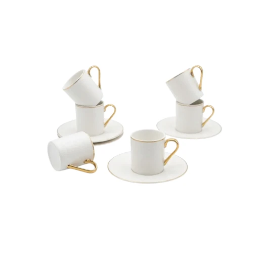 Royal Milano Cylinder Coffee Cups | Set 6 Pieces | White Pazzly - Milano - Image 3