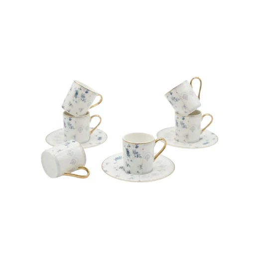 Royal Milano Cylinder Coffee Cups | Set 6 Pieces | Blue slip - Milano - Image 3