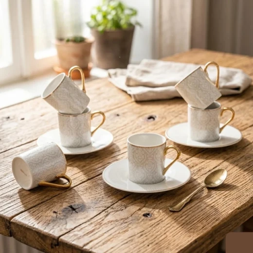 Royal Milano Cylinder Coffee Cups | Set 6 Pieces | Velvet - Milano - Image 3