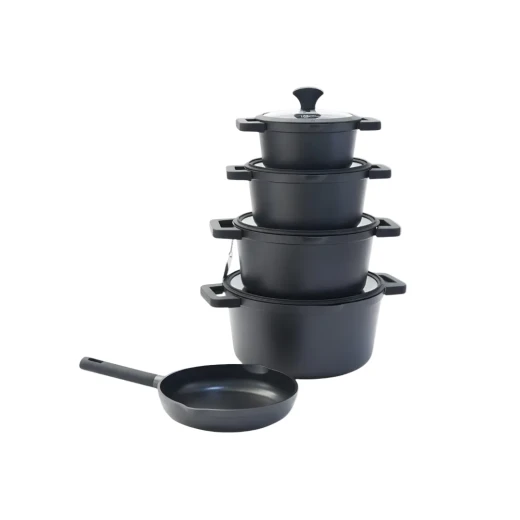 Belle Granite Cookware Set - Black - Black Belle Granite Cookware Set - Black - Black