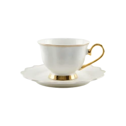 Royal Victoria Coffee Cups with Foot | Set 6 Pieces | Velvet