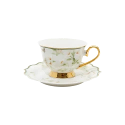 Royal Victoria Coffee Cups with Foot | Set 6 Pieces | Yasmine