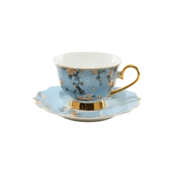 Royal Victoria Coffee Cups with Foot | Set 6 Pieces | English Rose