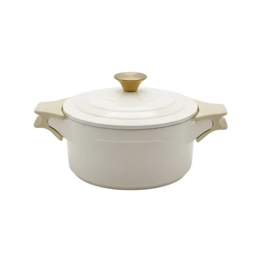 Royal Cast Aluminum Casserole | 32cm | Beige - Beige Royal Cast Aluminum Casserole | 32cm | Beige - Beige