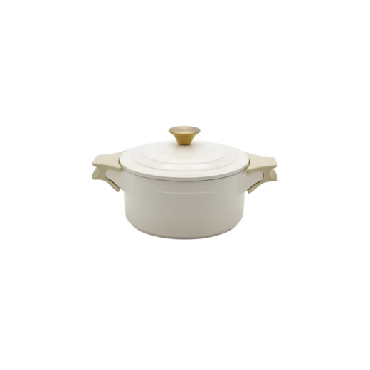 Royal Cast Aluminum Casserole | 20cm | Beige - Beige Royal Cast Aluminum Casserole | 20cm | Beige - Beige