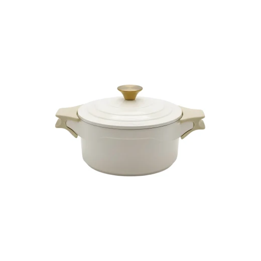 Royal Cast Aluminum Casserole | 24cm | Beige - Beige Royal Cast Aluminum Casserole | 24cm | Beige - Beige