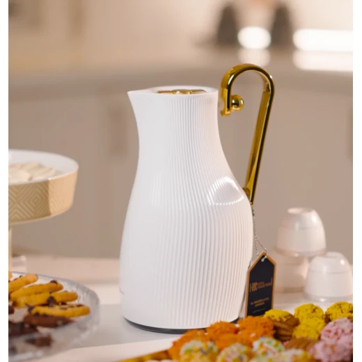 Royal Dallah | Bareq model | Beige with Gold handle - Royal Dallah - Image 2