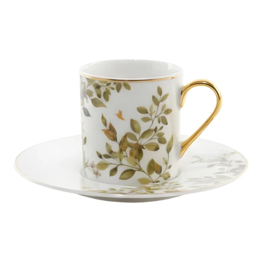 Royal Victoria Cylinder Coffee Cups | Set 6 Pieces | Olive - Victoria - Image 2
