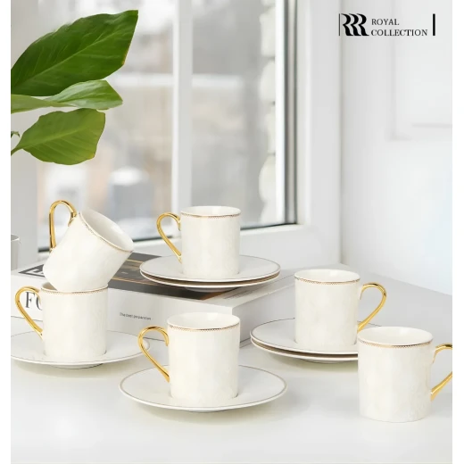 Royal Victoria Cylinder Coffee Cups | Set 6 Pieces | Velvet - Victoria - Image 2