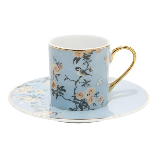 Royal Victoria Cylinder Coffee Cups | Set 6 Pieces | English Rose – Velvet - Victoria - Image 3