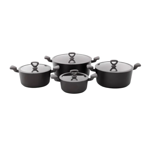 Granite Cookware Set | RET Model | 8 Pieces | Black - Black Granite Cookware Set | RET Model | 8 Pieces | Black - Black