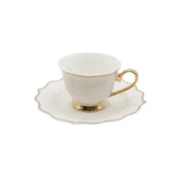 Royal Milano Tea Cups with Foot | Set 6 Pieces | Velvet