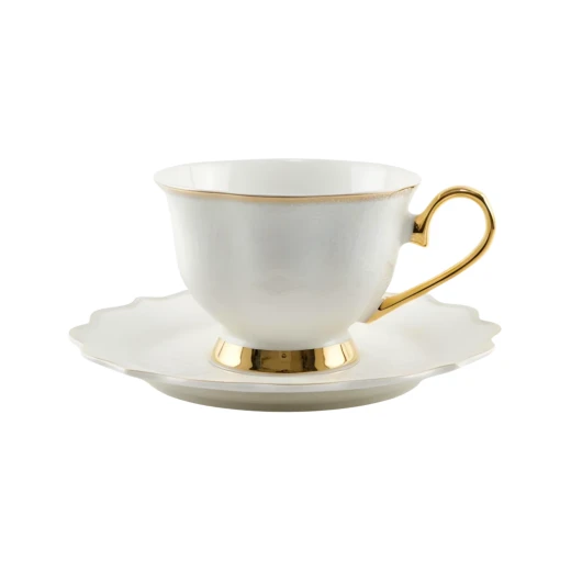 Royal Victoria Tea Cups with Foot | Set 6 Pieces | Velvet Royal Victoria Tea Cups with Foot | Set 6 Pieces | Velvet