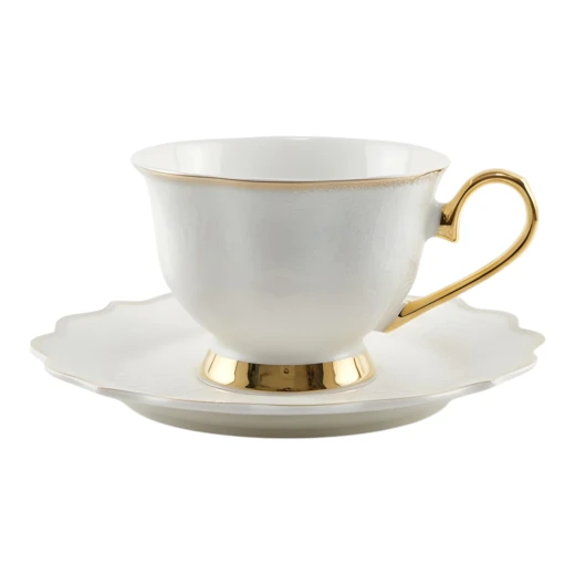 Royal Victoria Tea Cups with Foot | Set 6 Pieces | Velvet - Victoria - Image 5