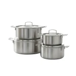 Royal Cookware Set | Stainless Steel | 8 Pieces - Silver - Cookware Set
