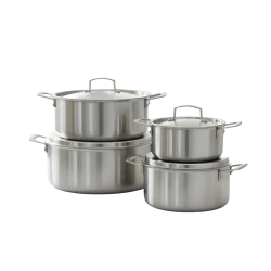 Royal Cookware Set | Stainless Steel | 8 Pieces - Silver