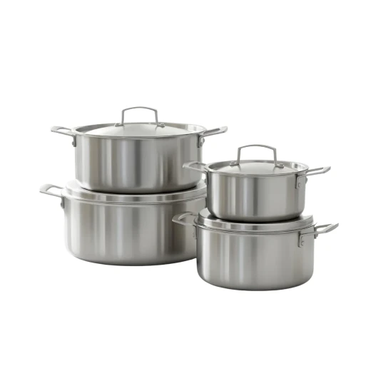 Royal Cookware Set | Stainless Steel | 8 Pieces - Silver Royal Cookware Set | Stainless Steel | 8 Pieces - Silver