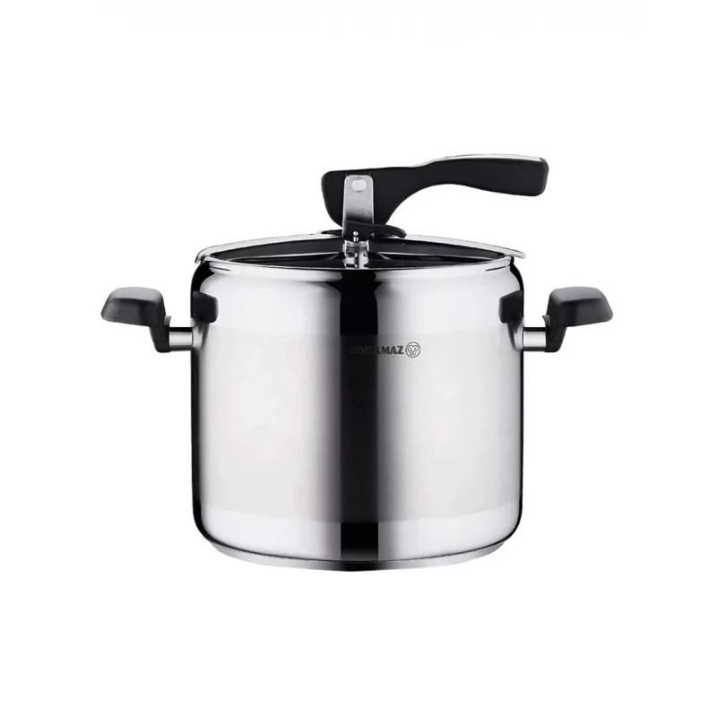 Korkmaz Turbo Pressure Cooker 7.0 Liters Stainless Steel Durable Cookware for Efficient Cooking - Korkmaz