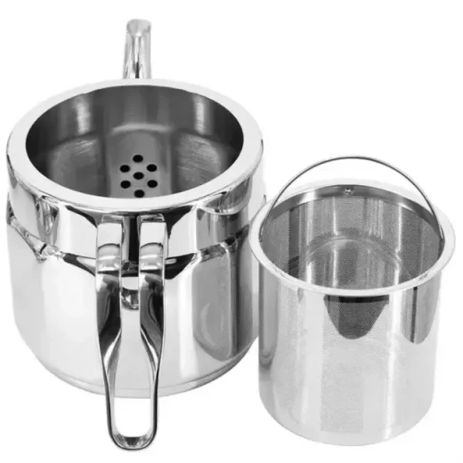 Korkmaz Nostaljia Midi Teapot Set 0.9L 1.6L Stainless Steel Turkish Tea Maker - Korkmaz - Image 3