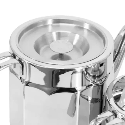 Korkmaz Nostaljia Midi Teapot Set 0.9L 1.6L Stainless Steel Turkish Tea Maker - Korkmaz - Image 5