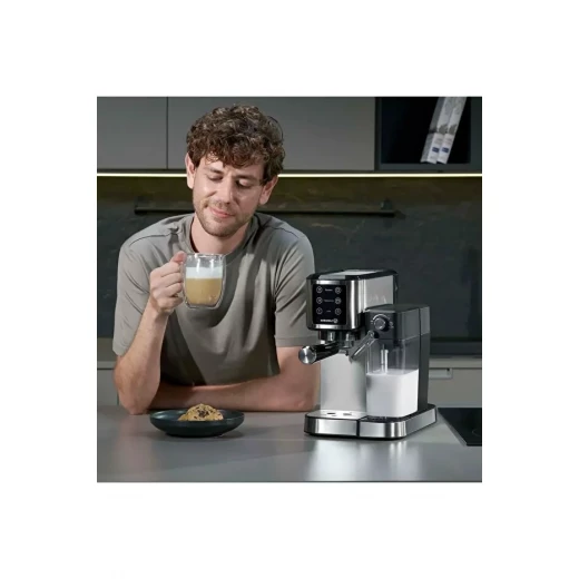 Korkmaz Java Plus Espresso Coffee Machine with Milk Bowl Beige 2-3 L Capacity - Korkmaz - Image 5