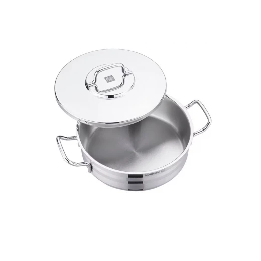Korkmaz Astra2 Low Casserole Dish 32x13 cm 10.25 Liter Stainless Steel with Super Thermo Base - Korkmaz - Image 4