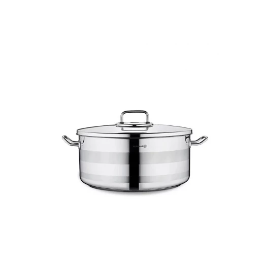 Korkmaz Astra2 Short Stainless Steel Pot 40x20 cm 25 Liter Capacity for Versatile Cooking - Korkmaz - Image 2