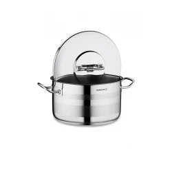Korkmaz Astra2 Short Stainless Steel Pot 40x20 cm 25 Liter Capacity for Versatile Cooking