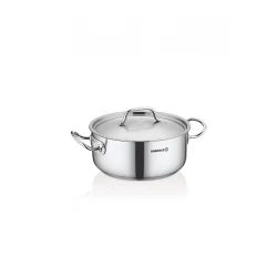 Korkmaz Proline Gastro 20x9 cm Short Pot Stainless Steel 1.7 Liter Capacity