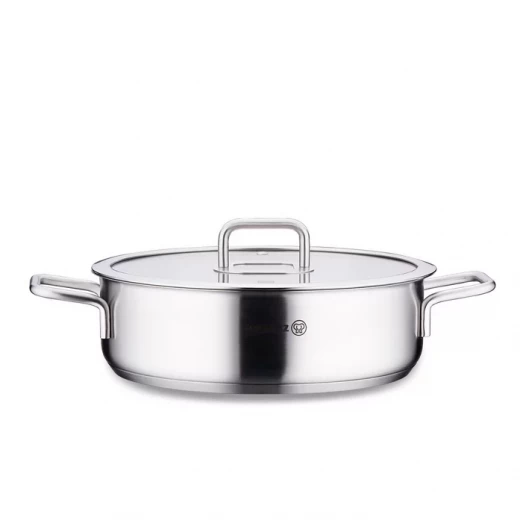 Korkmaz Stella 24x7 cm Stainless Steel Pot with Lid 3.1 Liter Capacity Grey - Korkmaz - Image 2