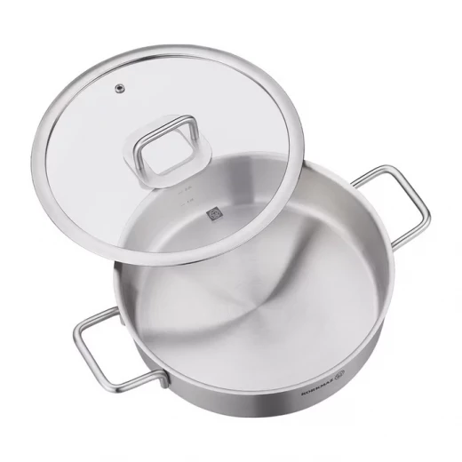 Korkmaz Stella 24x7 cm Stainless Steel Pot with Lid 3.1 Liter Capacity Grey - Korkmaz - Image 3