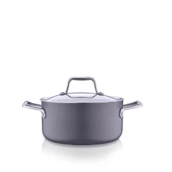 Korkmaz Boena 20x10.5 cm Grey Non Stick Ceramic Coated Pot with Lid
