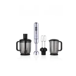 Korkmaz Mia Mega Blender Set Inox Chrome A447-16 850W 1.5L Capacity with Chopper and Whisk Attachments