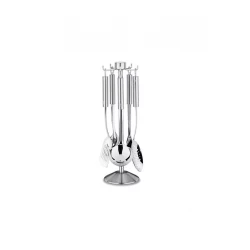 Korkmaz Twisty 6 Piece Stainless Steel Satin Finish Serving Set with Elegant Design for Special Occasions and Everyday Use, Durable and Rust Resistant Utensils