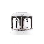 Korkmaz Kahvekolik Twin Coffee Machine Vanilla Chrome A861-08 for Traditional Turkish Coffee with Thermo Balance Technology - Korkmaz