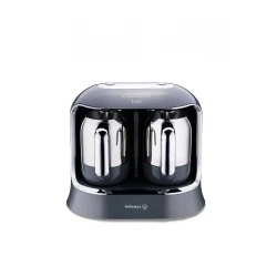 Korkmaz Kahvekolik Twin Cosmica Chrome Turkish Coffee Machine 800W 4 Cup Capacity