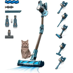 Taurus H.D Animal Flex Stick Vacuum Cleaner, Blue/Grey, Flexible and Practical Design for Efficient Cleaning of Floors and Surfaces, Ideal for Pet Hair Removal