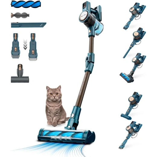 مكنسة كهربائية توروس H.D Animal Flex لاسلكية عصا، لون أزرق ورمادي، تصميم مرن وعملي لتنظيف الأرضيات والأسطح والتعامل مع شعر الحيوانات الأليفة بسهولة مكنسة كهربائية توروس H.D Animal Flex لاسلكية عصا، لون أزرق ورمادي، تصميم مرن وعملي لتنظيف الأرضيات والأسطح والتعامل مع شعر الحيوانات الأليفة بسهولة