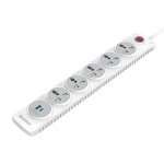 HUNTKEY SZN607C, HUNTKEY UNIVERSAL POWER STRIP 5-SOCKETS + 1-USB+ 1 TYPE-C 3M - Huntkey