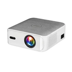 بروجكتور T30 Mini 4K محمول – جهاز عرض ميني بدقة 4K، بروجيكتور منزلي فضي للأفلام والفيديو والألعاب والعروض