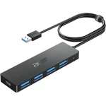 هب Acer USB 3.0 بأربعة منافذ – موزع USB هاب 4 منافذ مع كابل 4 قدم، وصلة USB للكمبيوتر واللابتوب والأجهزة الطرفية - ايسر