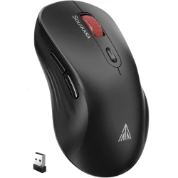 سولاكاكا ماوس لاسلكي صامت ثنائي الوضع SM66 4800 نقطة لكل بوصة قابل لإعادة الشحن