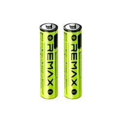 بطاريات ريماكس New Energy AAA ليثيوم قابلة لإعادة الشحن عبر USB-C، سعة 814mWh، عبوة 2 بطارية، أكثر من 1000 دورة شحن، أداء موثوق للاستخدام اليومي