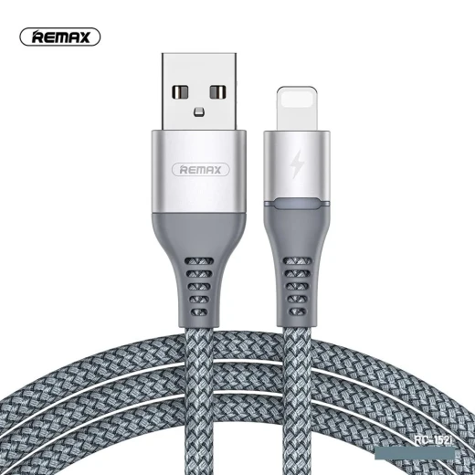 ريماكس RC-152i كابل لايتنينغ مضيء بطول 1 متر وشحن سريع 2.4 أمبير ونقل بيانات بسرعة 450 ميجابت بالثانية متوافق مع أجهزة آيفون وآيباد باللون الفضي ريماكس RC-152i كابل لايتنينغ مضيء بطول 1 متر وشحن سريع 2.4 أمبير ونقل بيانات بسرعة 450 ميجابت بالثانية متوافق مع أجهزة آيفون وآيباد باللون الفضي