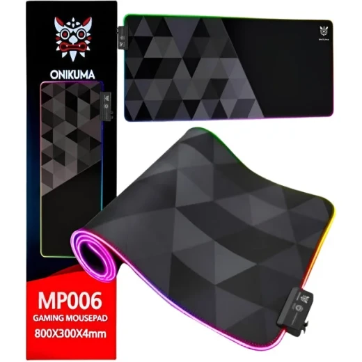 اونيكوما ماوس باد RGB للألعاب 800x300x4 ملم أسود ورمادي MP006 - أونيكوما - Image 2