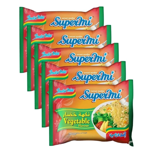 اندومي سوبرمي نودلز سريعة التحضير بنكهة الخضار 5 قطع × 70 جرام - Indomie - Image 3