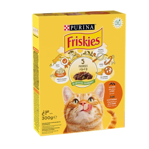 بورينـا فريسـكيز طعام قطط جاف بالدجاج والخضروات 300 جرام - Purina - Image 2